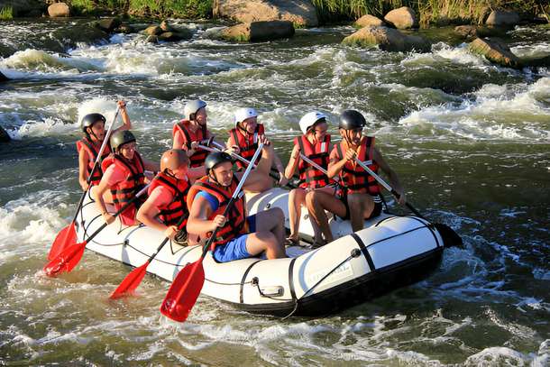 White Water Rafting, ATV, Zipline, Waterfall, and Elephant Bathing Tour